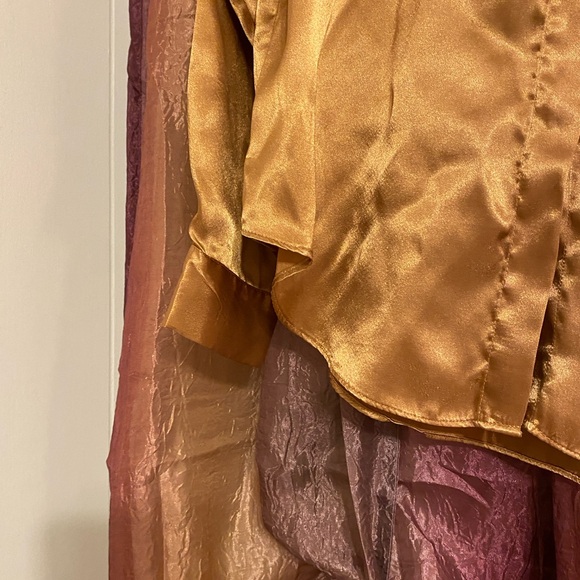 Vintage!! Halston Heritage Shimmering Gold Top - Picture 3 of 7